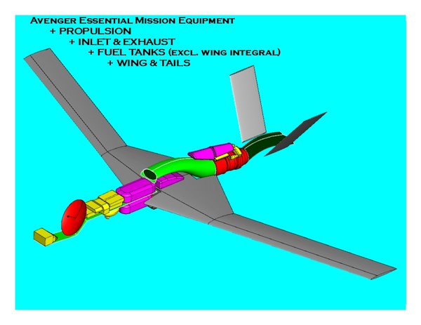 3d c avenger uav assembly - Predator C Avenger UAV Assembly by RodgerSaintJohn